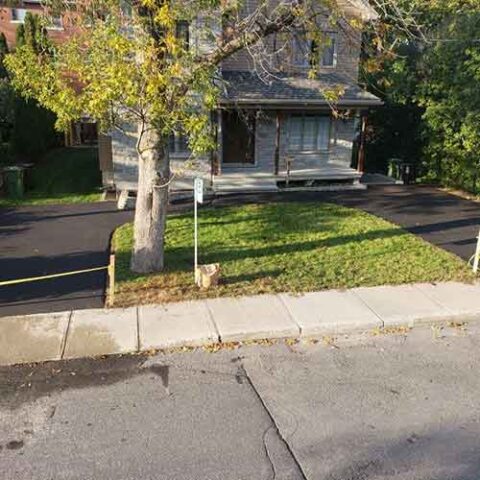 New asphalt driveway