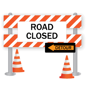 road closed png 19 original - Entreprise de pavage et réparation d'asphalte a Laval